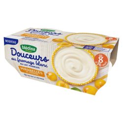 Blédina Douceurs Au Fromage Dessert Bébé Dès 8 Mois Blanc Mirabelle : Les 4 Pots De 100G