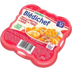 Blédina Blédichef Carottes, Pommes De Terre Et Bœuf Dès 12 Mois Assiette 230 G