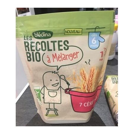 Blédina Les Récoltes Bio Repas Bébé Dès 6 Mois Mélange De 7 Céréales : Le Sachet 180G