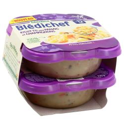 Blédina Blédichef Plat Bébé Dès 12 Mois Risotto Panais Et Champignons : Les 2 Barquettes De 230G