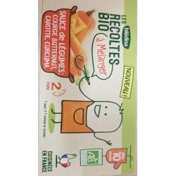 Blédina Les Récoltes Bio Repas Bébé Dès 10 Mois Sauce De Légumes Courge Butternut, Carotte, Curcuma, Le Lot 2 Briques 150G