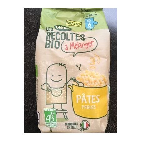 Blédina Les Récoltes Bio Repas Bébé Dès 6 Mois Pâtes Perles : Le Sachet De 290G