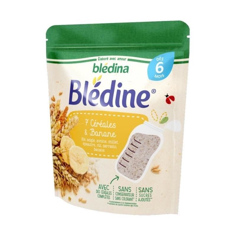 Blédina Blédine 7 Céréales Et Banane Dès 6 Mois : Etui 200 G