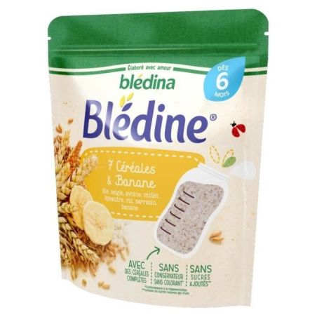 Blédina Blédine 7 Céréales Et Banane Dès 6 Mois : Etui 200 G