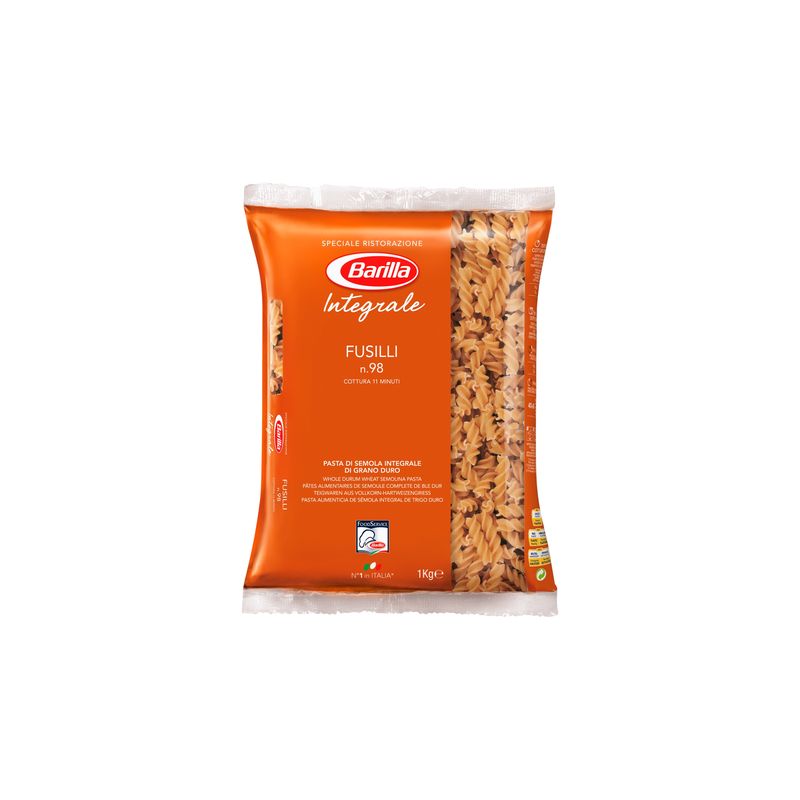 Barilla 1Kg Fusilli Integrali Foodserv