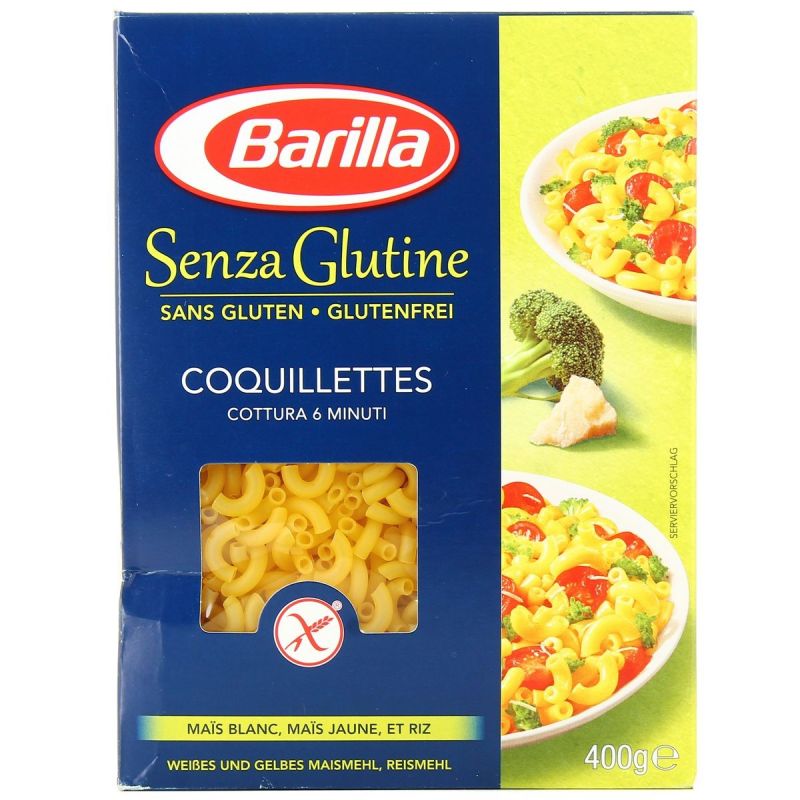 Barilla Pâtes Coquillettes Sans Gluten : La Boite De 400 G