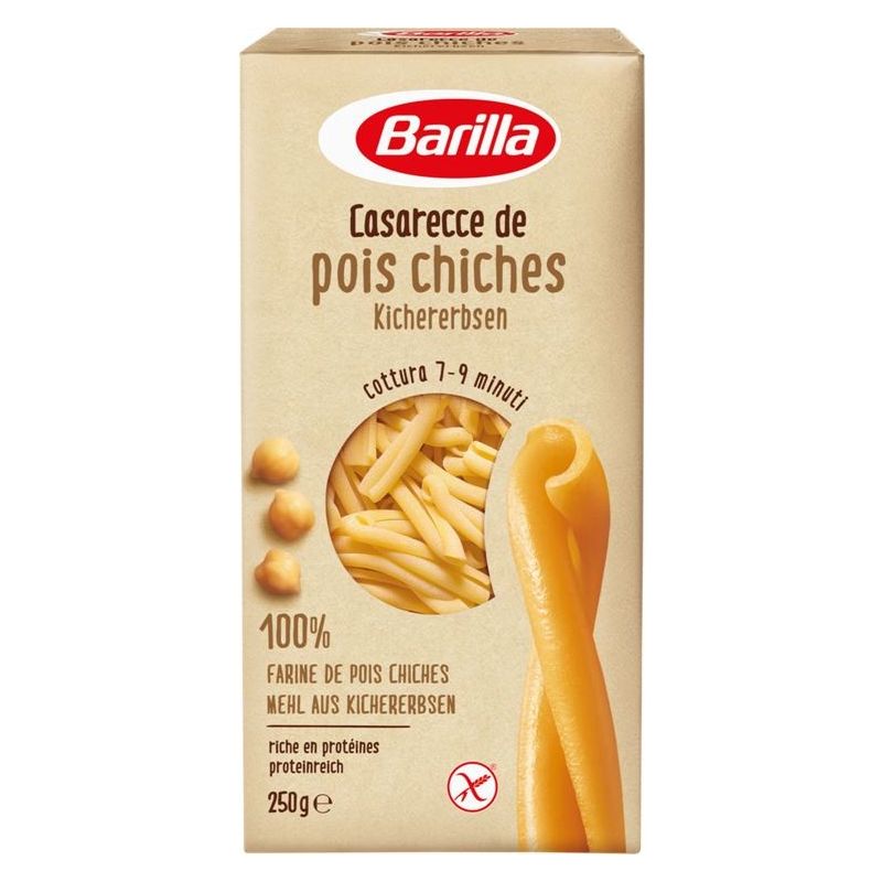 Barilla Pâtes Casarecce Aux Pois Chiches Sans Gluten : La Boite De 250G