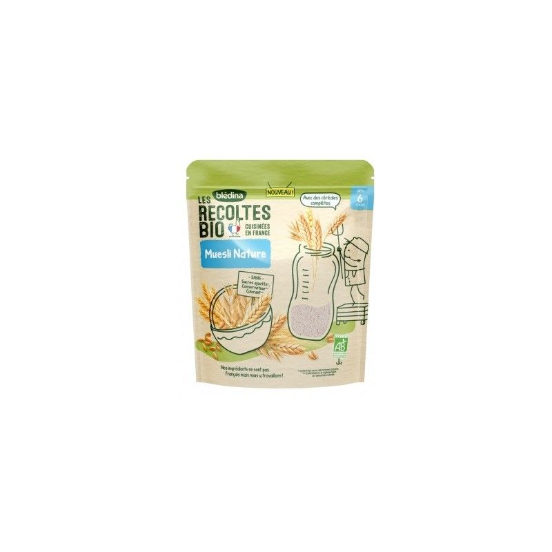 Bledina Blédina Les Récoltes Bio Muesli Nature Dès 6 Mois Etui De 180 G