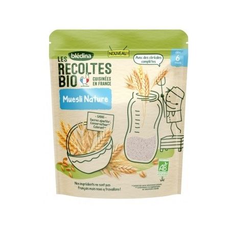 Bledina Blédina Les Récoltes Bio Muesli Nature Dès 6 Mois Etui De 180 G