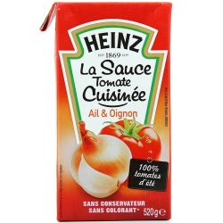 Heinz Sauce Tomate Ail & Oignon : La Brique De 520 G