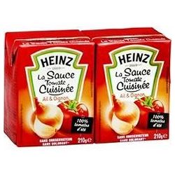 Heinz Sauce Tomate Ail & Oignon : Les 2 Briques De 210 G