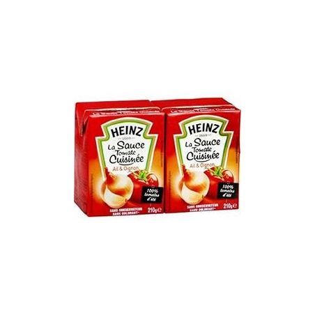 Heinz Sauce Tomate Ail & Oignon : Les 2 Briques De 210 G