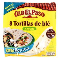 Old El Paso Tortillas De Blé Nature Extra Moelleuses : Le Sachet 8 - 326 G