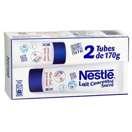 Nestlé Lait Concentré Sucré Entier : Les 2 Tubes De 170 G