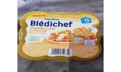 Blédina Blédichef Plat Bébé Colombo De Riz Et Poisson : La Coupelle 250G