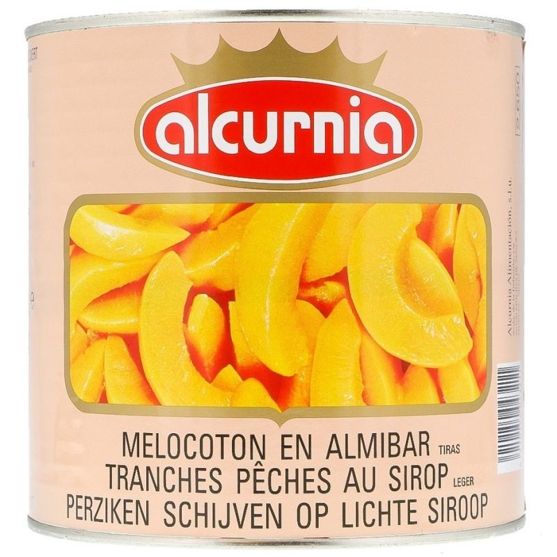 Alcurnia 3/1 Boite Peche Tranche Sirop