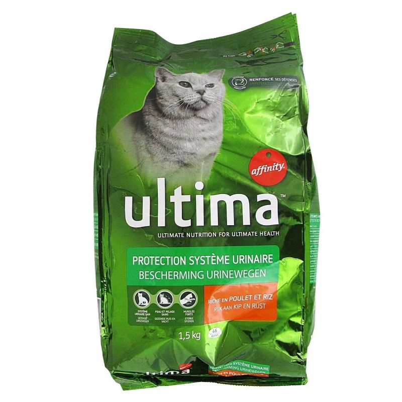 Ultima Croquettes Pour Chat Système Urinaire : Le Sac De 1,5 Kg