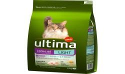 Ultima Croquettes Pour Chat Stérilisé Light Poulet : Le Sac De 1,5 Kg