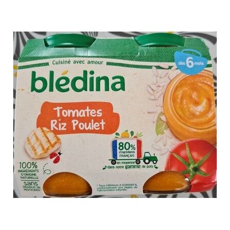 Bledina Bled.Tom.Riz Poulet 2X200G 6M