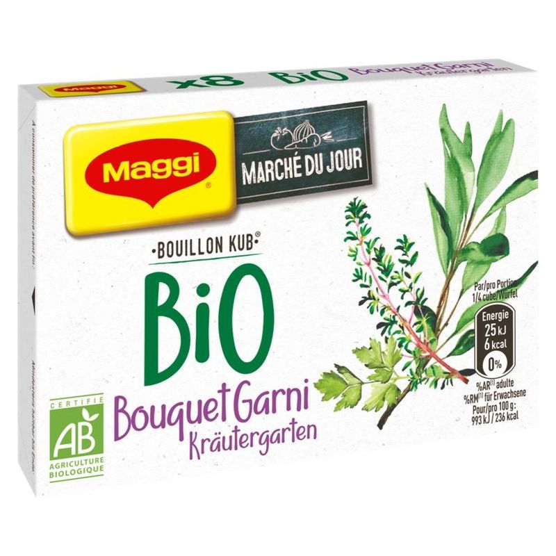 Maggi Bouillon Bouquet Garni Bio : Les 8 Cubes De 10G - 80G