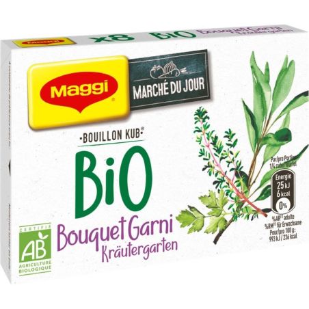 Maggi Bouillon Bouquet Garni Bio : Les 8 Cubes De 10G - 80G