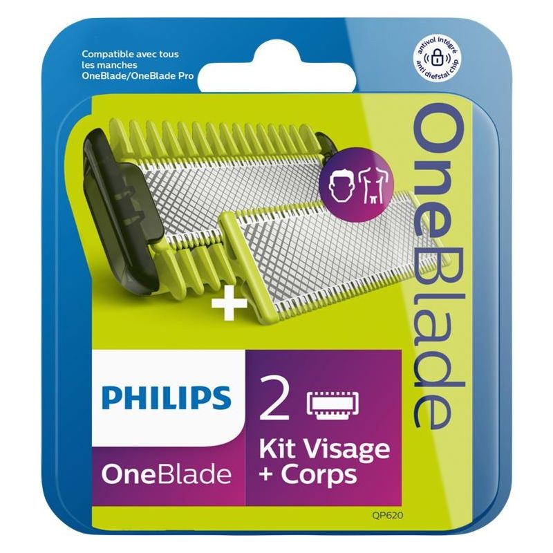 Philips Lames De Rasage Visage Et Corps Qp620/50 : Les 2