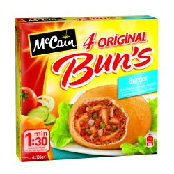 Mac Cain 4X100G Bun S Cheese Burger Sty Mc