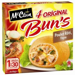 Mac Cain 4X100G Bun S Poulet Roti Mc