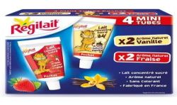 Regilait 4X60G Lait Concentre Sucre Vanille/Fraise