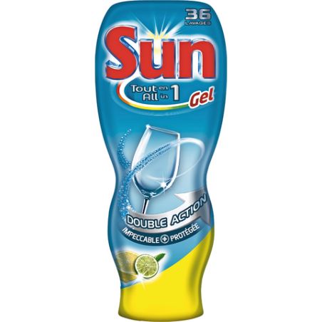 Sun 720Ml Gel Lave Vaisselle Turbo Tout En Un Citron