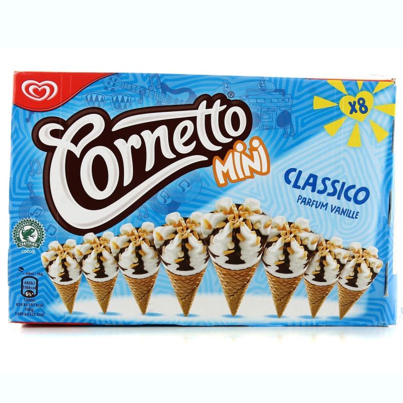 Cornetto 8 Mini Vanille 288G