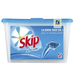 Skip 32 Capsules Lessive Active Clean