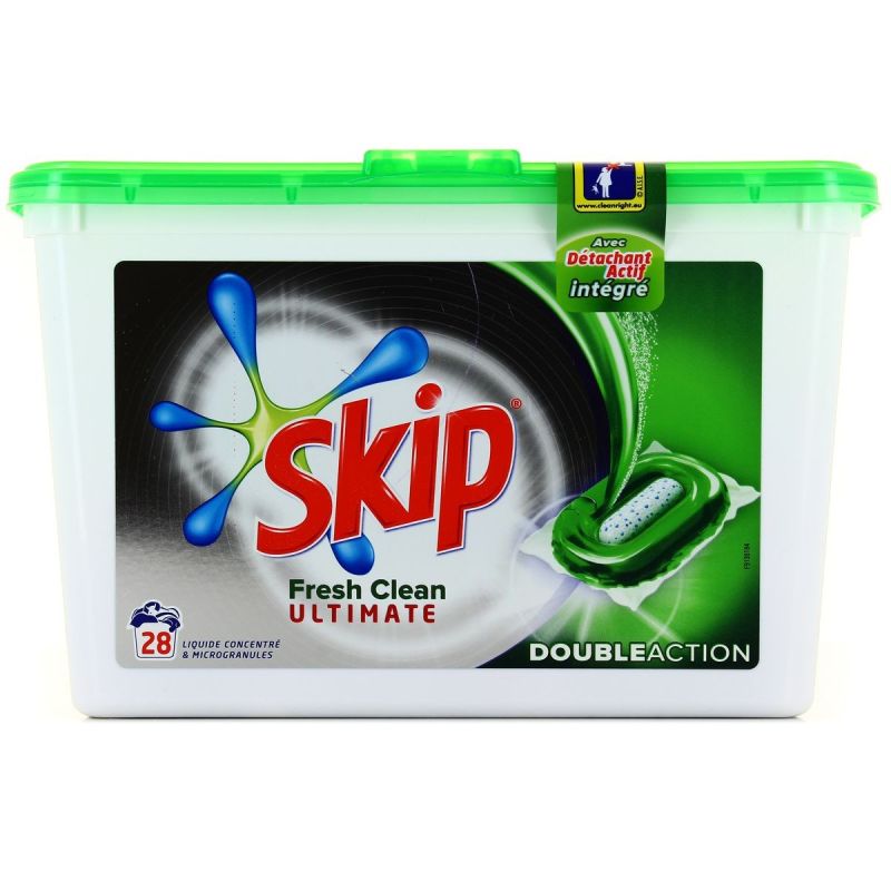 Skip 28 Capsules Lessive Fresh Clean