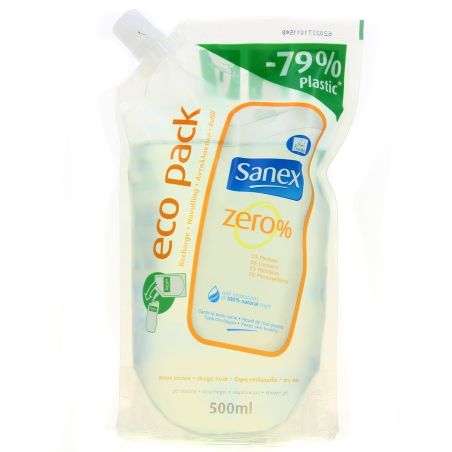 Sanex Recharge Gel Douche Zéro % Peaux Sèches : L'Éco De 500 Ml