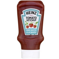 Heinz Tomato Ketchup Sans Sucres Ni Sel Ajoutés En Squeeze Top Down 425G