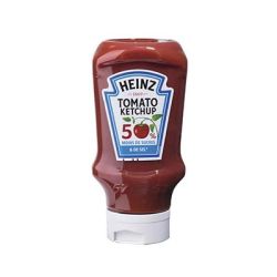 Heinz Tomato Ketchup Moins De Sucres Et Sel En Squeeze Top Down 435G