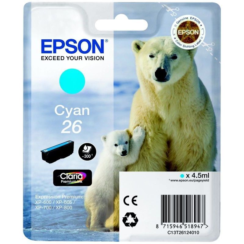 Epson Ours Polaire Cyan T2612