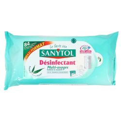 Sanytol Lingettes Désinfectantes Multi-Usages Eucalyuptus X84