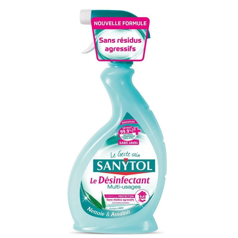 Sanytol Spray Désinfectant Multi-Usages Sans Résidus Agressifs 500Ml