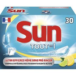 Sun 30 Tabs Lave Vaisselle Tout En 1 Citron