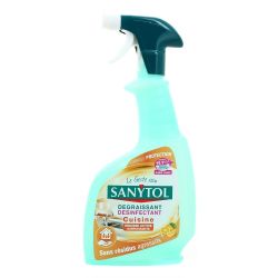 Sanytol Spray Dégraissant Désinfectant Cuisine Sans Résidus Agressifs 500Ml