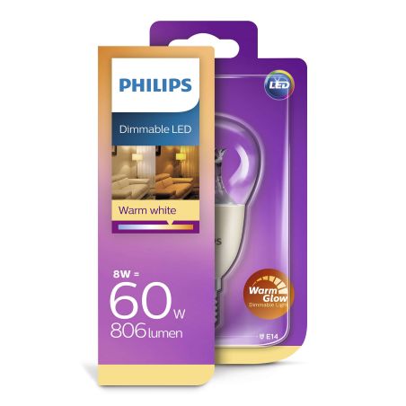 Philips Phil Amp Led Sph Clr 60W E14