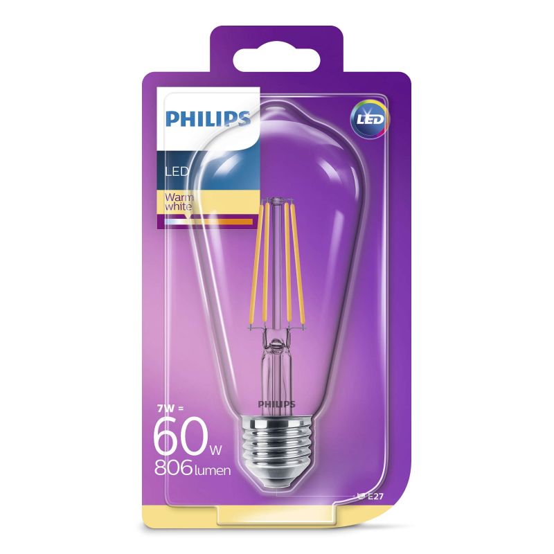 Philips Phil Amp Led Std Fil 60W E27