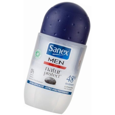 Sanex Déodorant Bille 48H Homme Extra Efficacité Men Natur Protect : Le Roll-On De 50 Ml