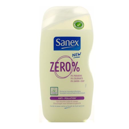 Sanex Gel Douche Zéro% Anti-Pollution : Le Flacon De 500 Ml