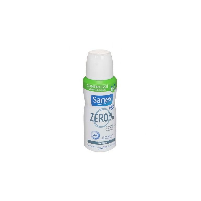 Sanex Déodorant Invisible À La Pierre D'Alun Zéro% : Le Spray De 100Ml