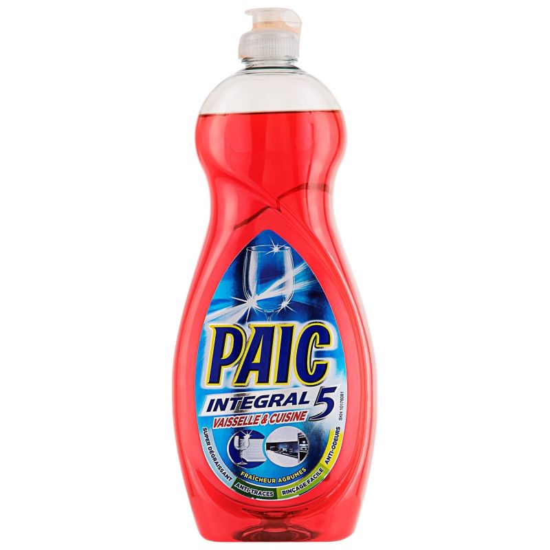 Paic Intégral 5 Liquide Vaisselle Et Cuisine, Fraicheur Agrumes 750Ml
