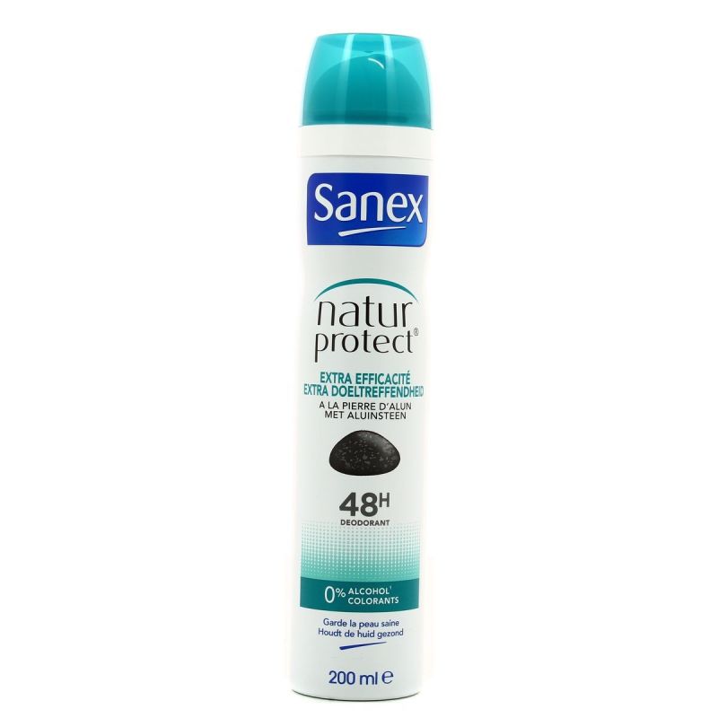 Sanex Déodorant Spray 48H Natur Protect Pierre D'Alun 200Ml