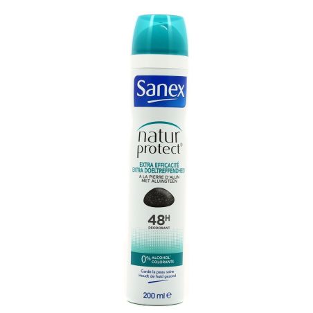 Sanex Déodorant Spray 48H Natur Protect Pierre D'Alun 200Ml