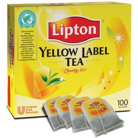 Lipton Yellow Label - Sacs À Thé Noir 200 G Pack De 12 X 100